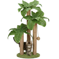 LEMONDA cat scratching post with forest-top design, blending with home decor and play.