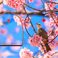 LemonRoad red heart ornament enhances visual appeal near windows or feeders.