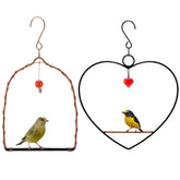 LemonRoad arch hummingbird swing provides a sturdy 9x9 inch perch by feeders.