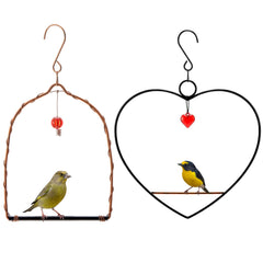LemonRoad arch hummingbird swing provides a sturdy 9x9 inch perch by feeders.