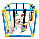LemSen Puppy Play Gym assembled frame for safe indoor exploration.