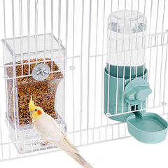 lemtrflo no-mess bird feeder with drawer keeps cage tidy during feeding.