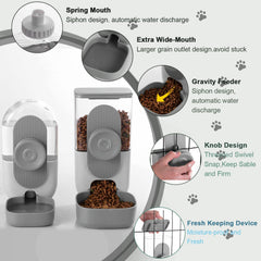 Lemtrflo rabbit water dispenser attachment provides steady hydration between fills.