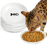 Lendex wide shallow cat bowls provide whisker-friendly feeding for indoor cats.