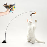 Leo's Paw feathered birds on wand engage cats with realistic chase.