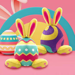 Lepawit Easter bunny plush with squeaker to grab dogs' attention.