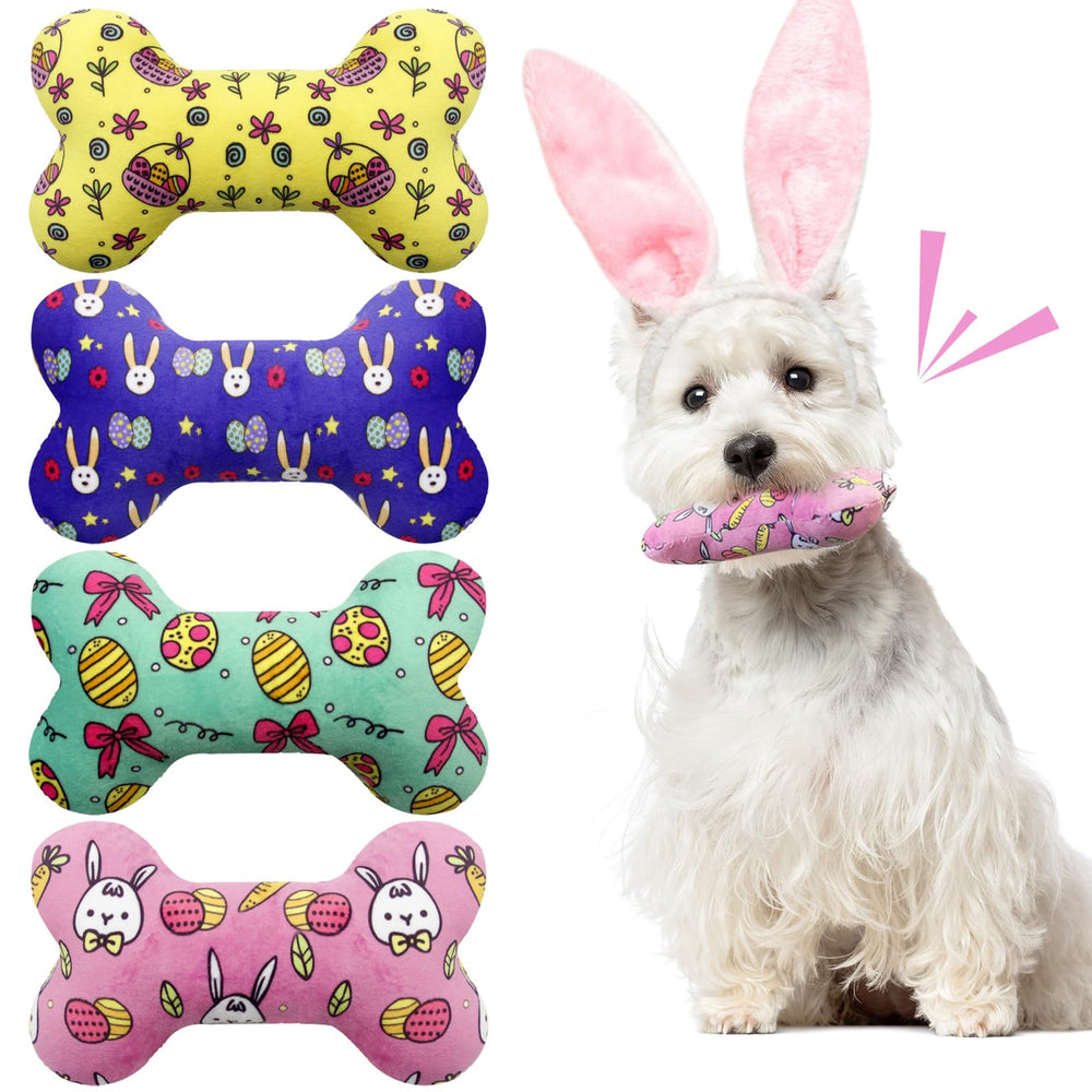 Lepawit Easter bone plush with squeaker for interactive play