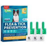 Lerqua flea-tick drops on a dog's neck for easy protection