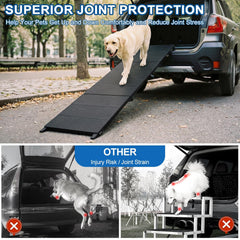 Lesguyor easy-clean waterproof dog ramp resists mud and dirt.