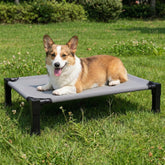 Lesguyor elevated dog bed with magnetic assembly for quick, tool-free setup
