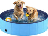 Lesguyor foldable dog pool opened angle for roomy cooling space
