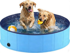 Lesguyor foldable dog pool opened angle for roomy cooling space