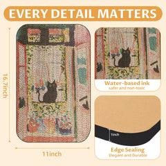 Lesissmer Art Cat Scratcher close-up shows eco-friendly cardboard texture