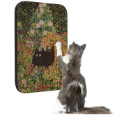LESISSMER Art Cat Scratcher wall-mount with Flower Garden design protects furniture.