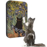 Lesissmer Art Cat Scratcher mounted on wall for indoor play and furniture protection.