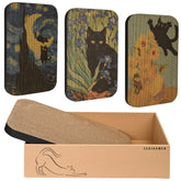 Lesissmer Art Cat Scratcher wall-mounted trio design for interactive play