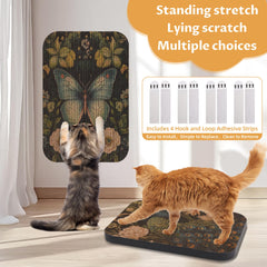 Lesissmer Scratching Board butterfly print closeup highlights durable cardboard texture.