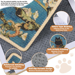 lesissmer sisal cat scratcher mat couch-draped blends with decor and protects upholstery