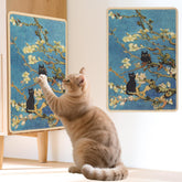 lesissmer sisal cat scratcher mat wall-mounted protects furniture while cats scratch
