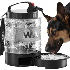 Lesotc dog travel bottle with pull-out bowl for on-the-go hydration