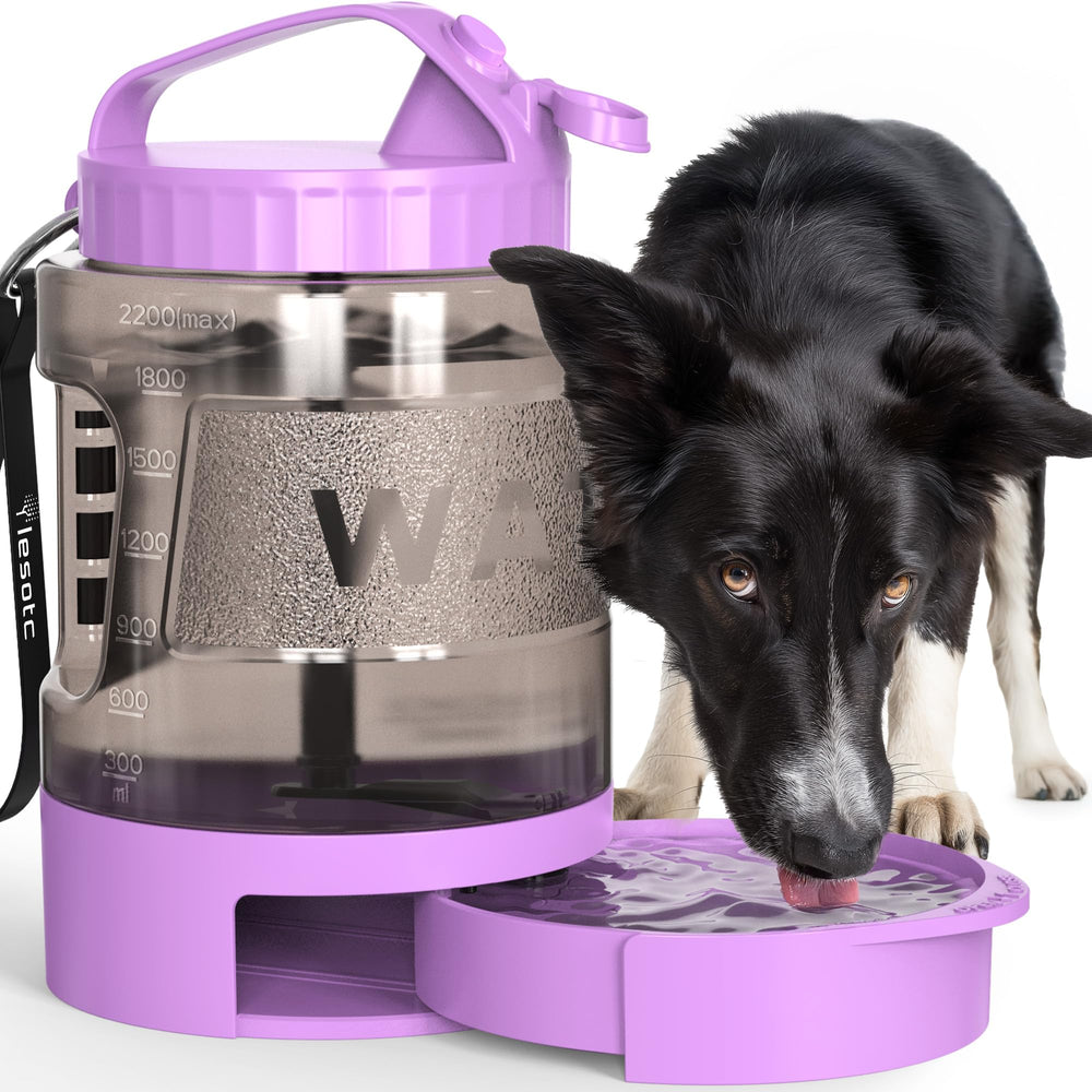 Lesotc 77oz dog water bottle full product for on-the-go hydration