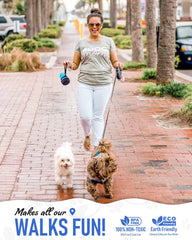 Lesotc travel bottle with strap for hands-free walking outdoors.