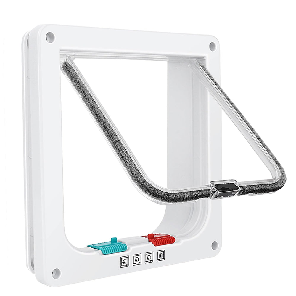 Lessmon cat door for windows with large front view showing easy pet access.