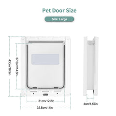 Lessmon Large Doggie Door weatherproof seals protect against rain and wind.