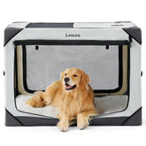 LE SURE collapsible crate with four doors for easy entry and ventilation.