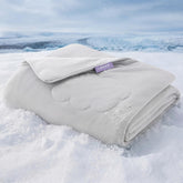 LE SURE cooling blanket close-up of fabric showing breathable nylon blend for cooling comfort
