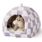 LE SURE Lesure cat bed entry view inviting indoor cats to a cozy retreat