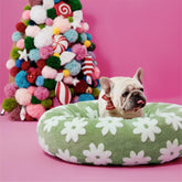 LE SURE donut bed 30-inch green offers plush comfort for naps and cuddles.