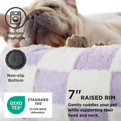 LE SURE donut bed bolstered edges provide secure head support.