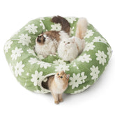 Lesure large cat tunnel bed donut shape provides a cozy nap space for cats.