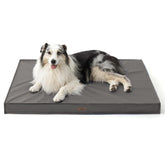 LE SURE outdoor dog bed gray top view for indoor or outdoor lounging