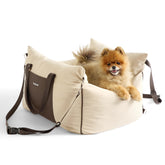 LE SURE Lesure car seat front view for secure travel with a small dog