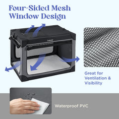 LE SURE waterproof folding crate with quick setup