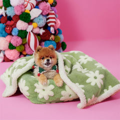 LE SURE blanket with flower pattern adds cozy style for naps