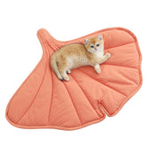 Letalong leaf bed 31x25 cotton surface offers soft warmth for indoor cats.