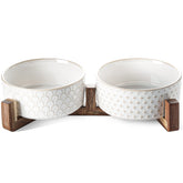 LE TAUCI ceramic dog bowls for pets—odor-free dining and easy cleaning.