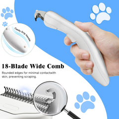 LetsFeed Pet Steam Brush mist spray feature delivering even mist for static-free fur.