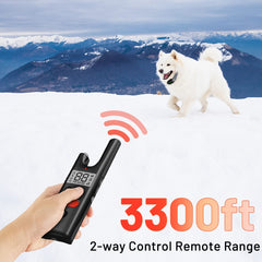 LetsWill rechargeable dog collar with long-lasting battery for travel days.