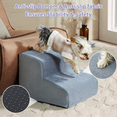LEXTRO dog stairs soft corduroy surface provides secure grip.