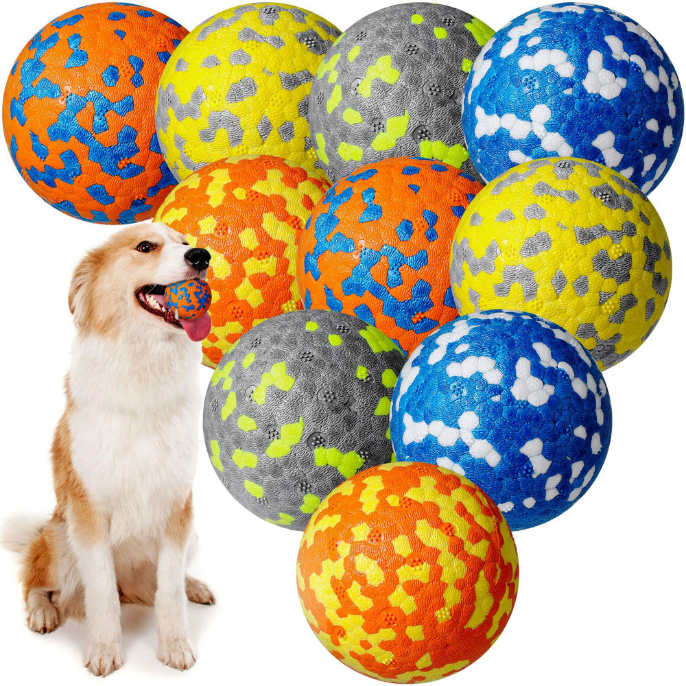 Leyndo 2.5-inch bouncy dog ball for aggressive chewers, colorful and durable.