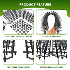 Ley's indoor-outdoor deterrent mat protects couches and counters with humane spikes.