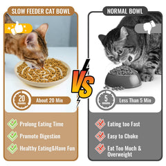 Set of 2 bowls arranged for multi-cat households.