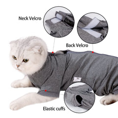 LIANZIMAU cat recovery suit easy-dressing design simplifies care.
