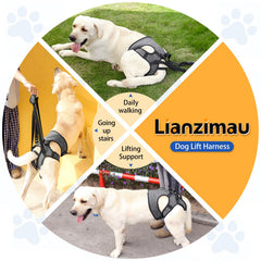 LIANZIMAU dog sling easy-carry handle for assistive use
