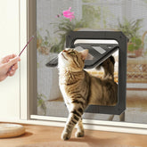 LIBBEPET cat door on screen door with magnetic flap for easy entry