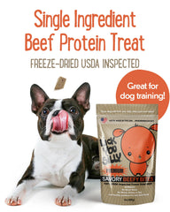 Lick You Silly grain-free dog treats in bag, easy to portion for puppies.